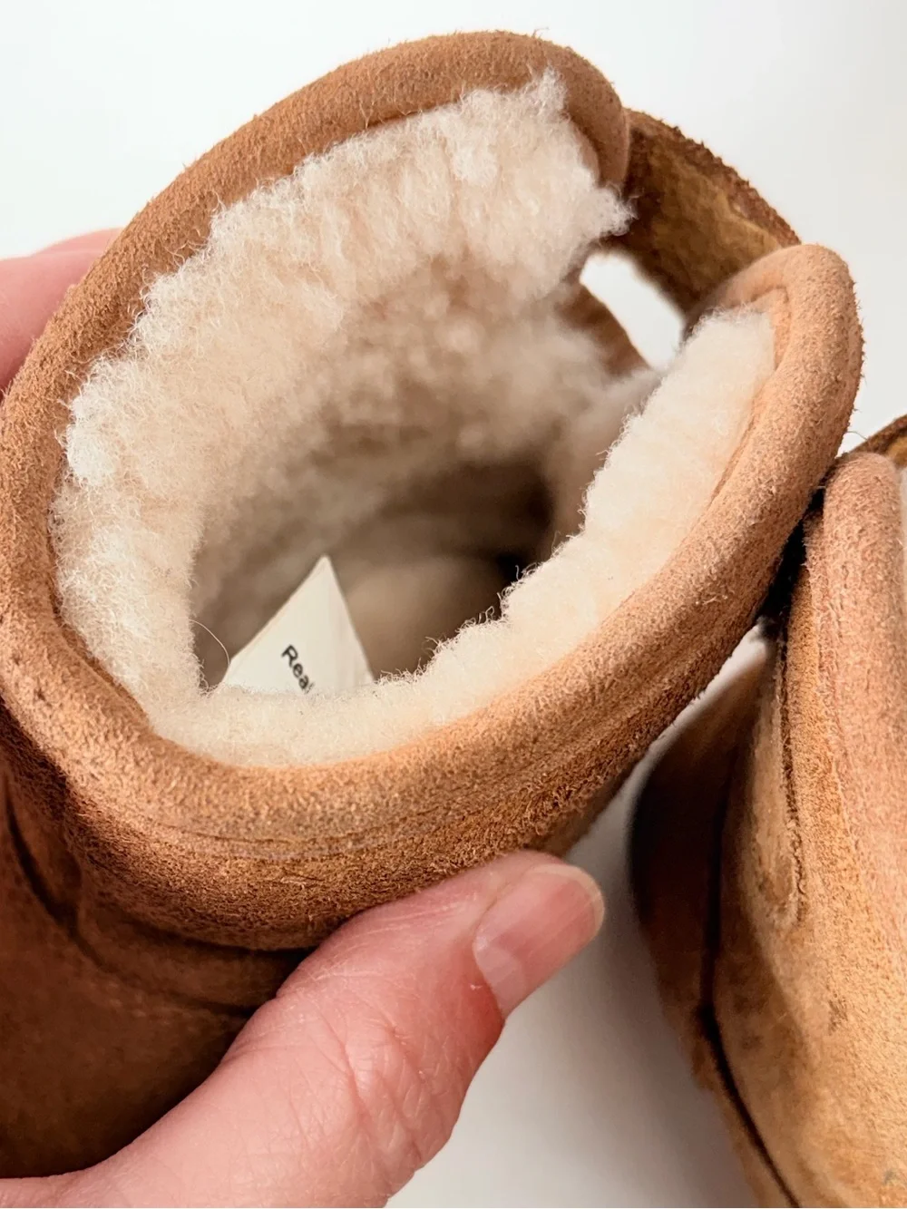 L.L. Bean Kids Suede Shearling Brown Camel Velcro Boots Toddler 6 Unisex